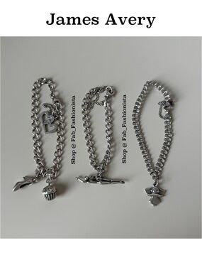 James Avery Retired Charm bracelets angel cupcake high heel swimmer heart